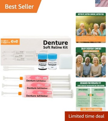 Upper & Lower Denture Reline Kit - Long-Lasting Comfort with Easy Application