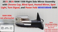 2025 26 Ram 1500 Right Side Mirror Assembly Chrome Wforeign Writing 68565580ab 2025 26 Ram 1500 Right Side Mirror Assembly Chrome Wforeign Writing 68565580ab