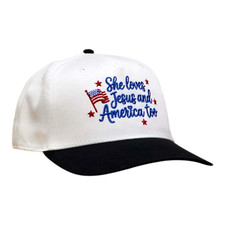 OTTO She Loves Jesus America Too Sombrero Patriótico Cristiano Snapback Gorra