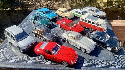 12 Diecast 1/24 & 1/25 Scale Model Cars - Revell, Burago, Maisto Classics
