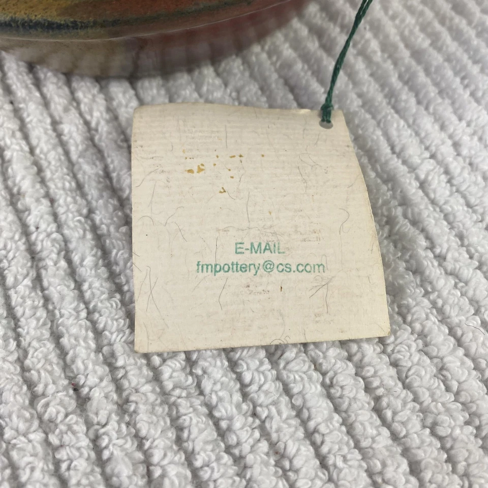 Lámpara de aceite Fire & Magic Pottery St. Myers hecha a mano estudio gres arte Foto 3 de 4