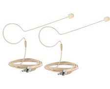 2x Single Earhook Headset Microphone 3.5mm Screw Lock Connector for Sennheiser