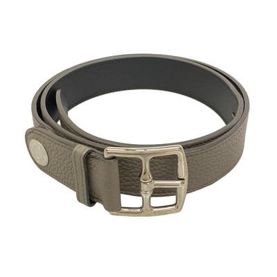 HERMES Etriviere Etain Taurillon Clemence Square P Belt | eBay display picture 2
