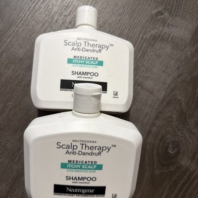 Neutrogena Scalp Therapy Anti-Dandruff Itchy Scalp Shampoo 12 oz -2 Bottles