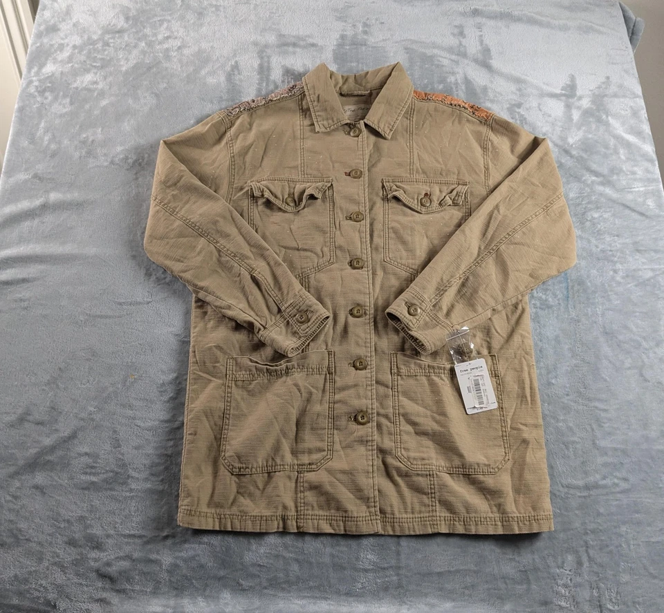 Free People We The Free Camisa Chaqueta Mujer M Patchwork Bandana LEER Foto 2 de 4