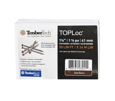 Retail $57-100 Azek TimberTech TopLoc 1-5/8'' 41 Mm Dark Brown Screws Driver Bit