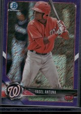 2018 Bowman Chrome #BCP173 Yasel Antuna Purple Shimmer /655