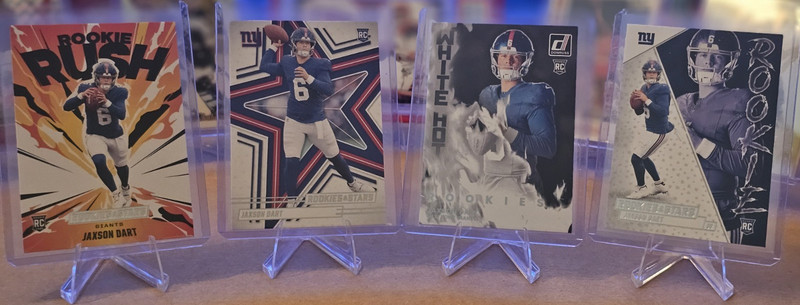 Panini 2025 Jaxson Dart New York Giants Rookie Insert Lot 4 R&S/Donruss