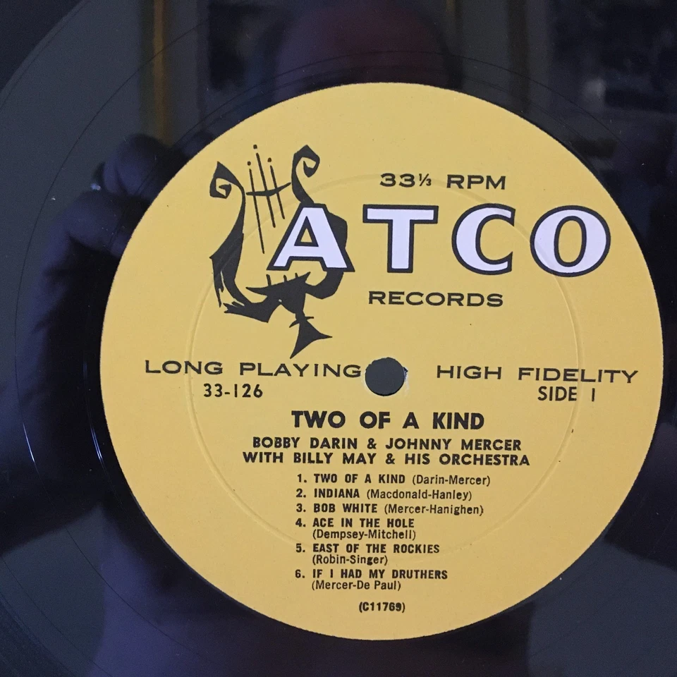 Bobby Darin & Johnny Mercer Two Of A Kind 1961 12" 33 RPM Vinyl LP Big Band Jazz - Image 3 of 4