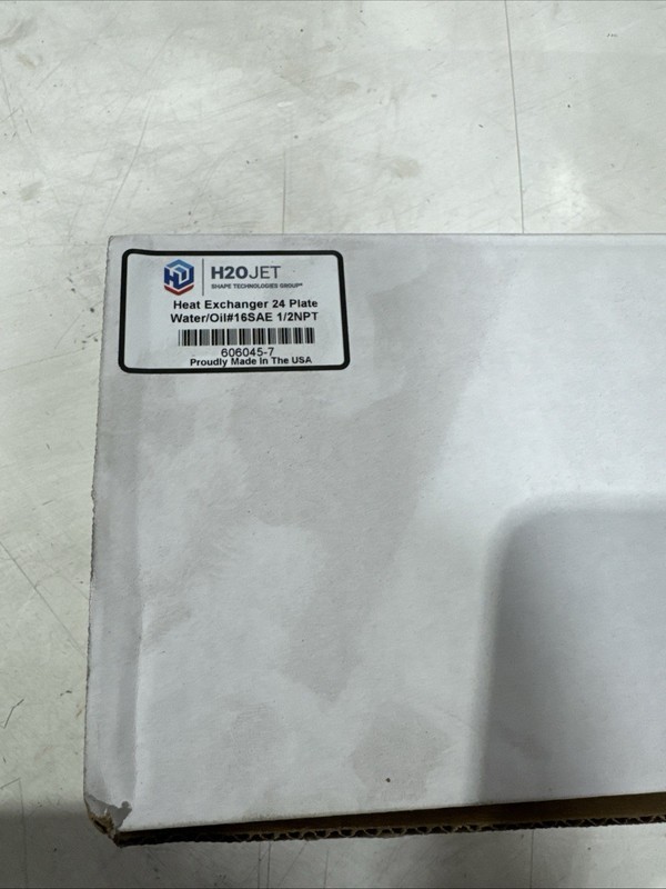 H2O Jet Heat Exchanger 24 Plate Water/Oil 606045-7 Brand New