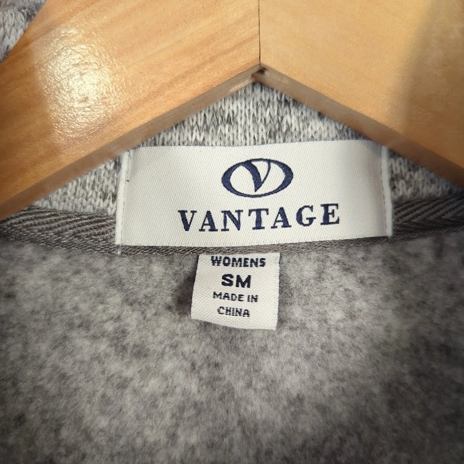 Chaleco Vanderbilt University Business Vantage gris cremallera completa para mujer mediano Foto 3 de 4