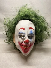 Clown Mask Halloween Latex Adult Clown Mask Creepy Scary  Red Nose