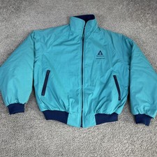 Vintage OWNCO Jacket Mens Large Blue Weyerhaeuser Bomber Full Zip Lined USA