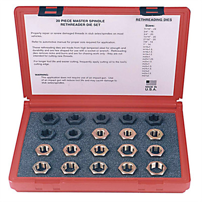  Lang Tools (Kastar) RETHREADER SPINDLE DIE SET 20PC 2599