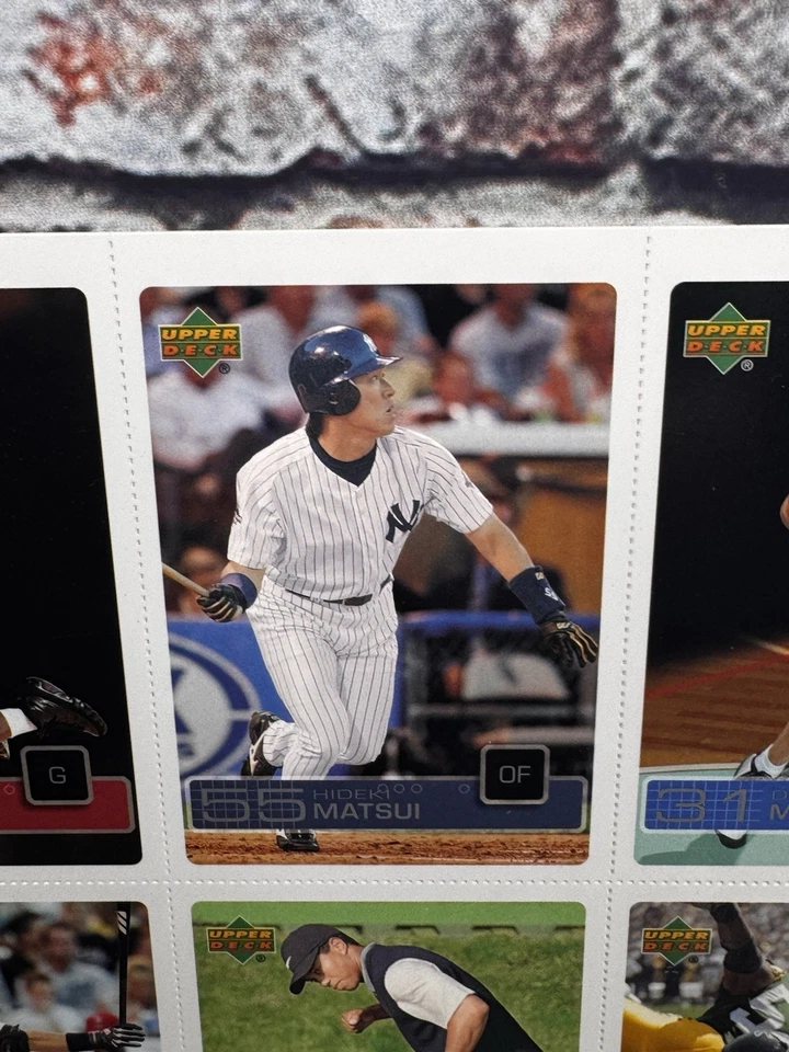 UNCUT Sheet of 2003 Upper Deck Sport Trading Cards Lebron Tiger Gretzky Jordan - Image 3 of 4