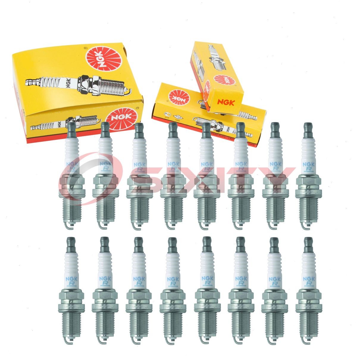 16 pcs NGK Standard Spark Plugs for 2000-2002 Mercedes-Benz CL500 5.0L V8 - zo