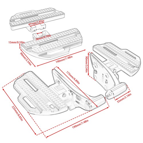 Footboards Floorboards For Indian Chieftain Springfield Roadmaste Chief Vintage - Bild 9 von 17