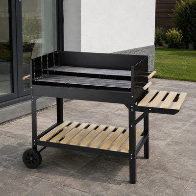 Grillwagen Wagen BBQ Grillen Grillparty 2 Grillroste