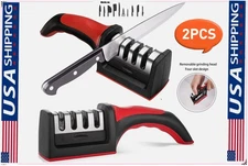 Knife Sharpener Professional Ceramic Tungsten Kitchen Sharpening System 4 Stage