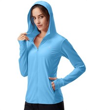 Soothfeel Women's UPF 50 Sun Protection Hoodie Jacket Small, Blue