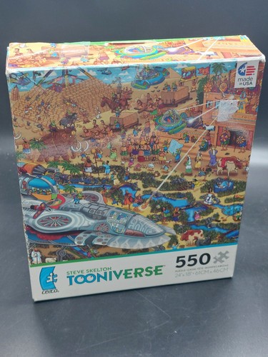 Steve Skelton Tooniverse 550 pcs Ceaco 2013 Building the Pyramids 100% Complete