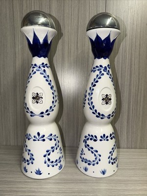 Lot Of 2 Clase Azul Reposado Tequila White And Blue Empty Bottle 750ml Rinsed