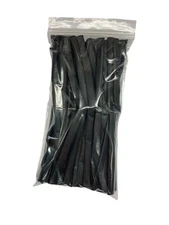 Pack of 100 precut 4" length, 1/4" I.D. Polyolefin 2:1 Black Heat Shrink Tubing