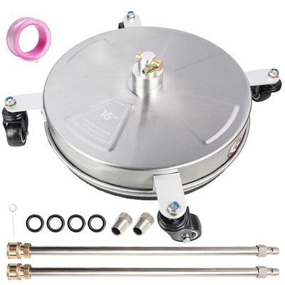 #ad Hourleey 16quot; Pressure Washer Surface Cleaner Stainless Steel 16 Inch Silver $138.99