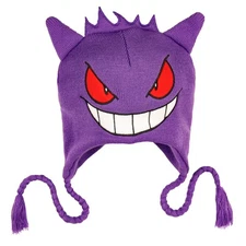 Pokemon Gengar Face 3D Laplander Beanie Skull Cap