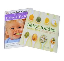 Baby & Toddler Books x 2 First Foods Weaning Recipes Purees Cooking Meals Bundle