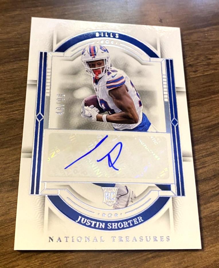 Justin Shorter Panini National Treasures #136 Autograph
