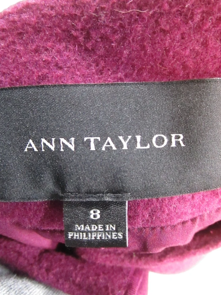 Ann Taylor пальто женщин 8 фиолетовый шерстяная смесь - Изображение 3 из 4
