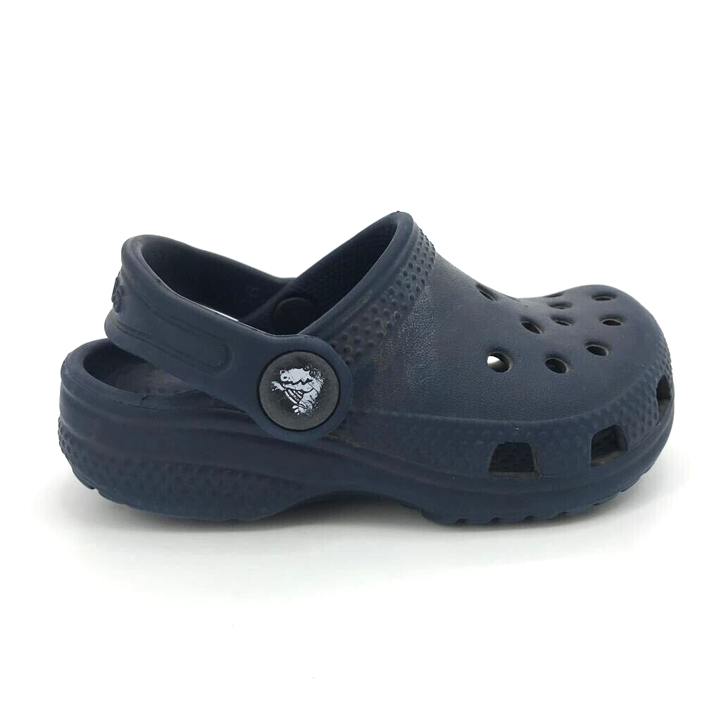 Crocs Classic Clog Casual Navy Blue Beach Rubber Slip On Baby