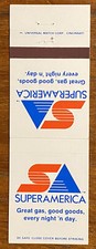 Vintage Super America Gasoline Matchbook Cover Ad!! a0586
