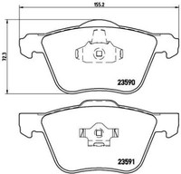 Brembo P 86 022 Bremsbelagsatz, Scheibenbremse FüR Volvo