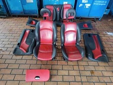 Peugeot 206 CC Sièges Banquette Arrière Cuir Équipement De Siège Noir Rouge