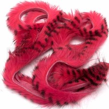 BLACK BARRED RABBIT STRIPS - Hareline Fly & Jig Tying Zonker Fur 20+ Colors NEW!
