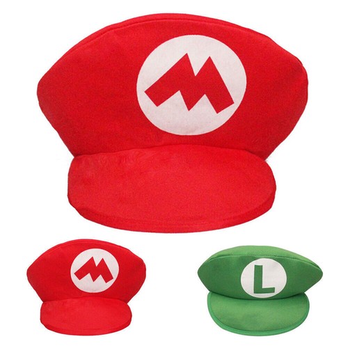 Super Mario Bros Luigi Foam Hats & Moustache Cosplay Accessories Halloween-Party - Picture 4 of 10