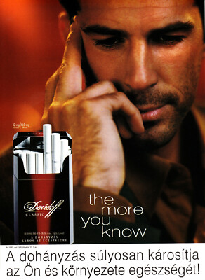 davidoff cigarettes amazon DAVIDOFF CIGARETTE AD #5 RARE VINTAGE OUT OF PRINT FOREIGN