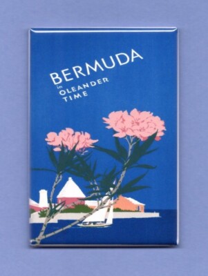 BERMUDA TRAVEL POSTER *2X3 FRIDGE MAGNET* TRIP WORLD VACATION BEACHES SAND RELAX