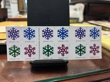 Book of 20 Forever Stamps Geometric Snow Flakes 2015 Series FV $15.60 For $10