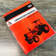 Allis Chalmers 185 Operators Owners Manual Diesel Tractor Maintenance Operation