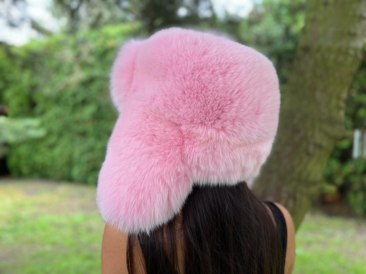 Scandinavian Saga furs Shadow blue fox fur trapper ushanka in