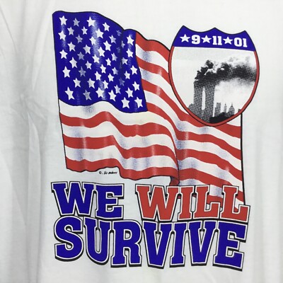 Vintage Sz 2XL TShirt September 11 2001 Terror Attacks Memorial 911 Twin Towers
