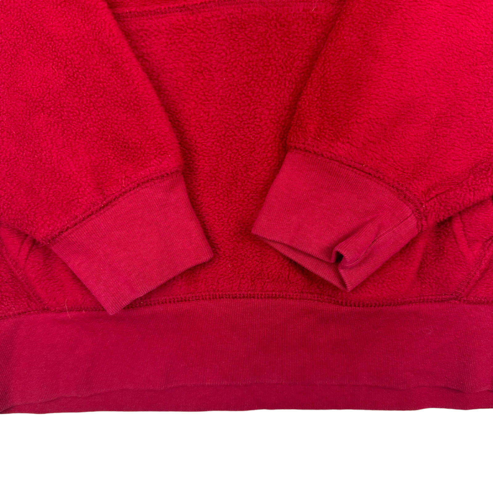 GAP Embroidered Pullover Fleece Hoodie Red Women's Small image 6