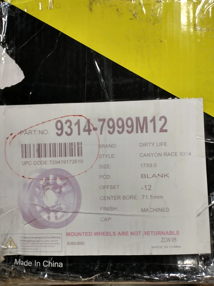 Rueda mecanizada Dirty Life 9314 Canyon Race 17x9 -12et 71,5 Beadlock 9314-7999M12 Foto 4 de 4