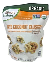 Coconut Clusters, Organic Snack with Pumpkin, Sunflower & Hemp Seeds, 10oz
