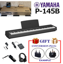 Nuevo piano electrónico Yamaha P-145B 88 teclas con auriculares de pedal Sustain de Japón