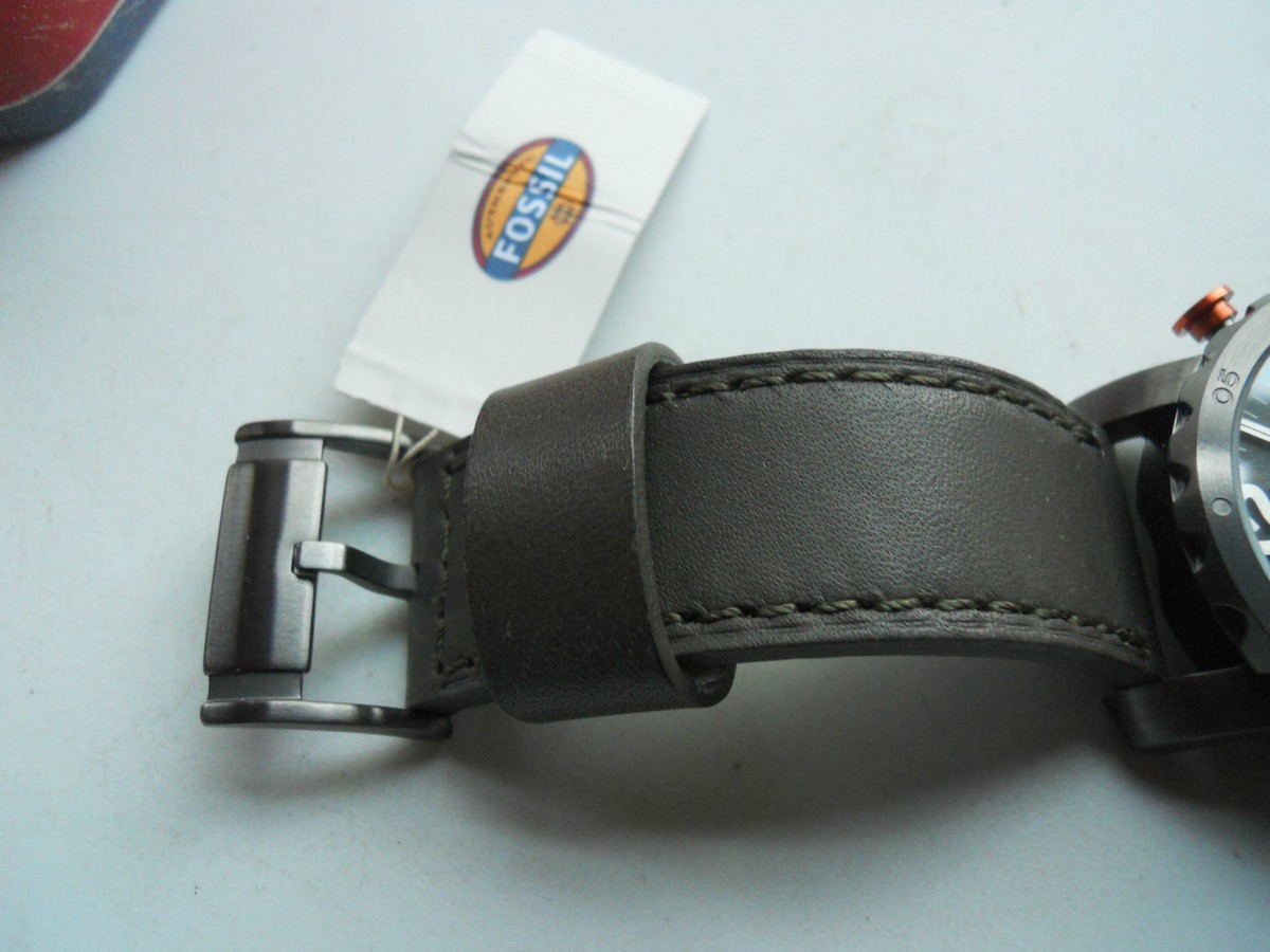 Fossil chronograph men's leather battery