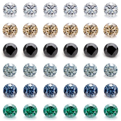 【3mm】 Loose Diamond Moissanite White D Color Round Brilliant Cut Small Size  GRA